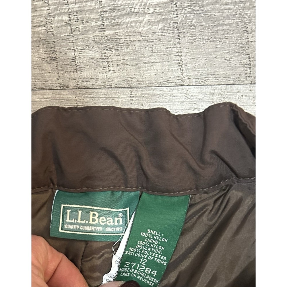 L.L. Bean Kids Brown Size 12 Insulated Snow Ski Pants w/ Adjustable Waist - Picture 5 of 6